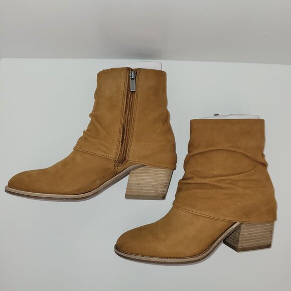 NWT Earth Savvy Block Heel Ruched Casual Booties Medium Brown Women's Size 9M - Picture 7 of 12